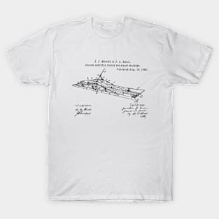 Folding Conveyer Trough for straw stackers Vintage Retro Patent Hand Drawing Funny Novelty Gift T-Shirt